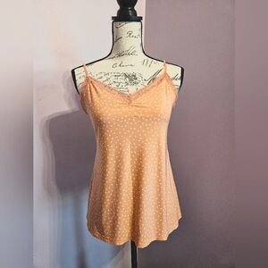 George Coral with White Polkadots Camisole